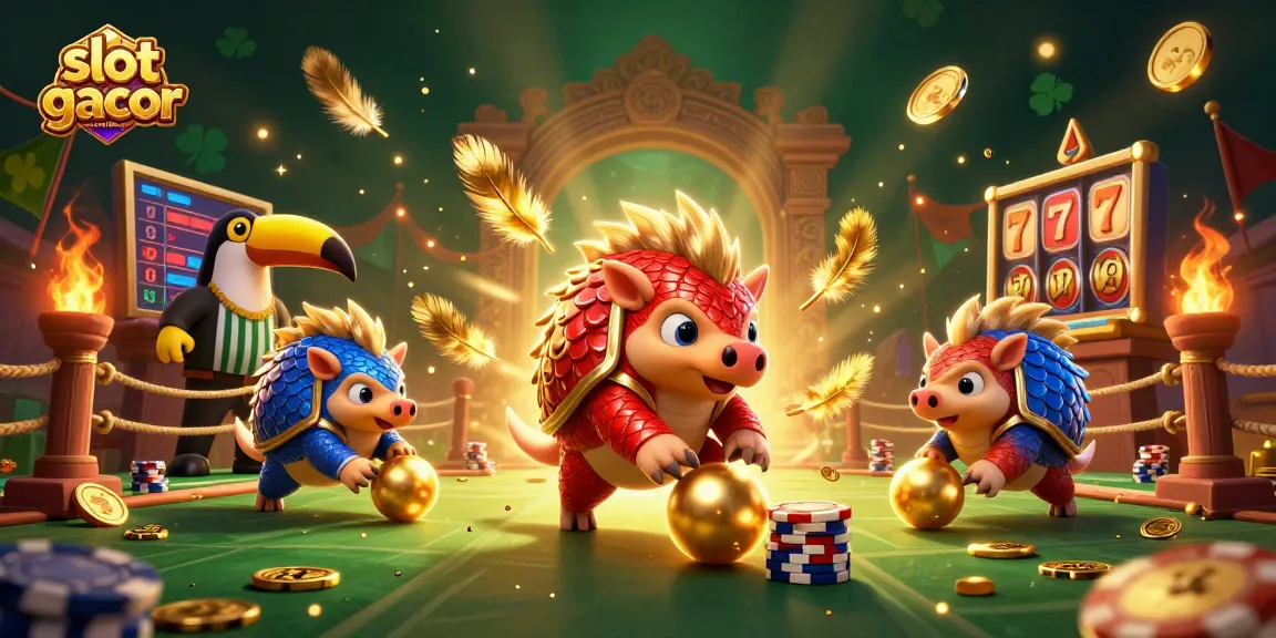 Mainkan slot gacor online dengan pangolin bertarung dalam arena kasino penuh kemenangan