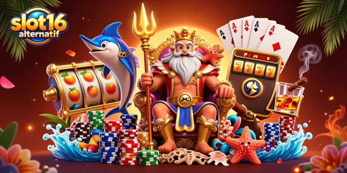 Experience thrilling gameplay with slot16 alternatif in this vibrant casino scene