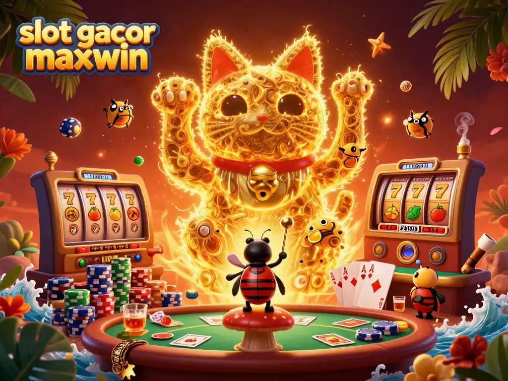 Mainkan slot gacor maxwin dengan antusias di ilustrasi menarik bertema kasino.