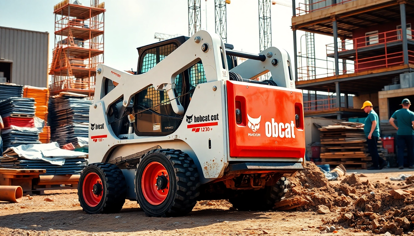 Bobcat machinery working diligently at a construction site, showcasing strength and efficiency.