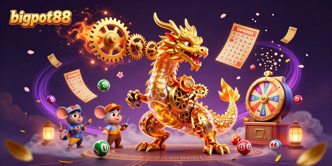 Experience thrilling gameplay with bigpot88, featuring dynamic lottery elements and a golden dragon.
